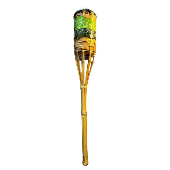 Bamboo Yard Torches With Fiberglass Wicks And Snuffer Cap - Picture 4 of 11